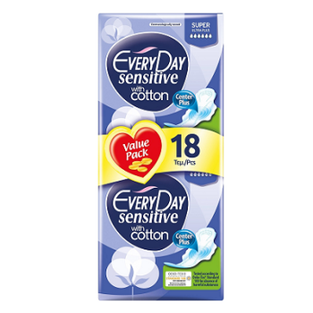 Every Day Sensitive Σερβιέτες Super Sensitive 18 τμχ.