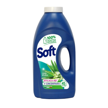 Soft Υγρό Πλυντηρίου Ρούχων Με Aloe Vera 45 Μεζούρες