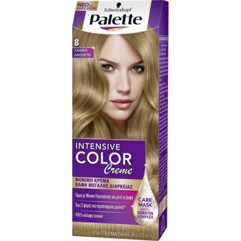 Schwarzkopf Palette Κρέμα Βαφή Ν 8 Ξανθό Ανοιχτό