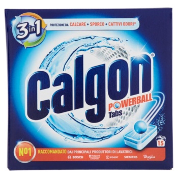 Calgon Αποσκληρυντικό Πλυντηρίου Ρούχων 3 σε 1 (15 ταμπλέτες)
