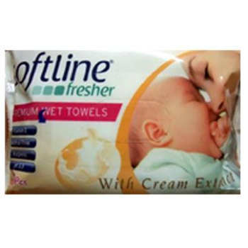 Softline Μωρομάντηλα Με Κρέμα 70 τμχ.