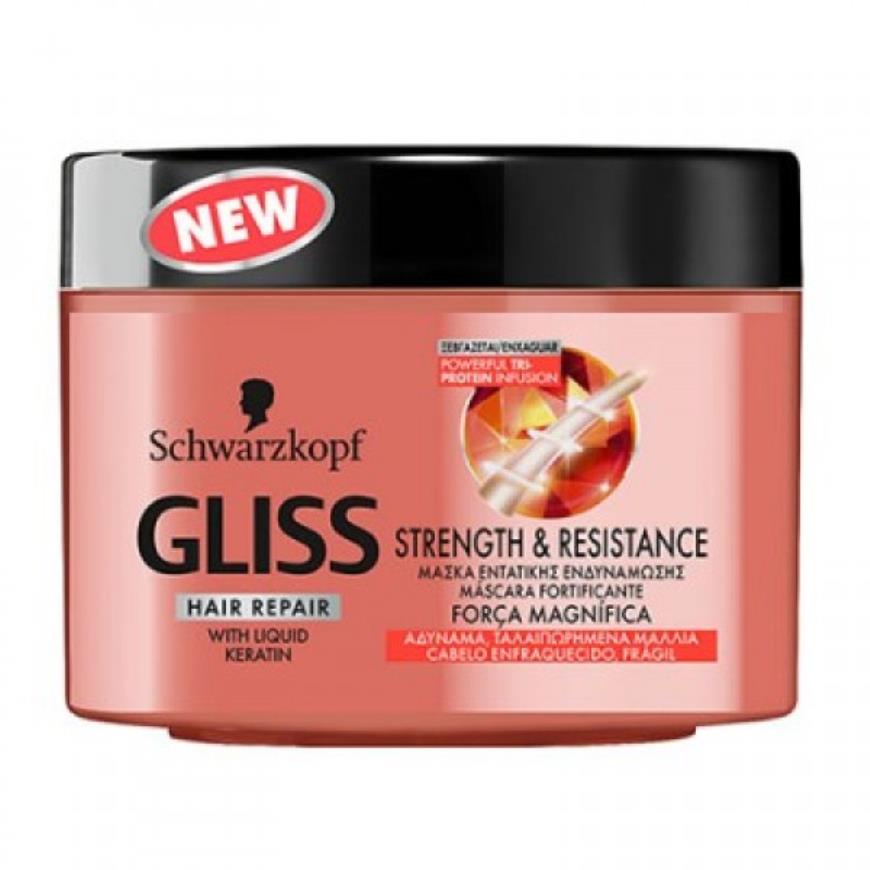 Gliss μάσκα Μαλλιών 300 ml Streight & Resistance