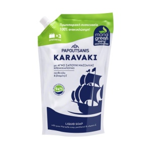 PAPOUTSANIS ΚΑΡΑΒΑΚΙ ΚΡΕΜΟΣΑΠΟΥΝΟ 900ML  ΜΑΣΣΑΛΙΑΣ