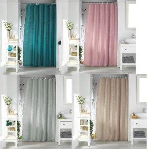 ΚΟΥΡΤΙΝΑ ΜΠΑΝΙΟΥ ΜΕ ΚΡΙΚΟΥΣ 180x200 POLYESTER