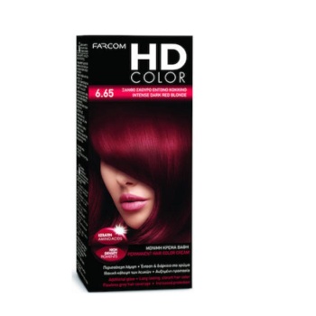 Farcom HD Βαφή 6.65 Ξανθό Σκούρο Έντονο Κόκκινο 60ml