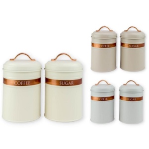 ΣΕΤ ΚΑΦΕ ΖΑΧΑΡΗ 2ΤΕΜ ΜΕΤΑΛΛΙΚΑ ΣΤΡΟΓΓΥΛΑ ΜΕ ΧΑΛΚΙΝ