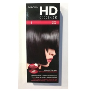 FARCOM HD ΒΑΦΗ ΜΑΛΛΙΩΝ 60ml Ν 1 ΜΑΥΡΟ