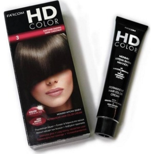 FARCOM HD ΒΑΦΗ ΜΑΛΛΙΩΝ 60ml Ν 3 ΚΑΣΤΑΝΟ ΣΚΟΥΡΟ