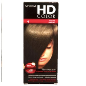 FARCOM HD ΒΑΦΗ ΜΑΛΛΙΩΝ 60ml Ν 4 ΚΑΣΤΑΝΟ