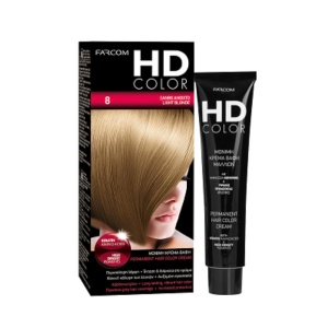 FARCOM HD ΒΑΦΗ ΜΑΛΛΙΩΝ 60ml Ν 8 ΞΑΝΘΟ ΑΝΟΙΧΤΟ