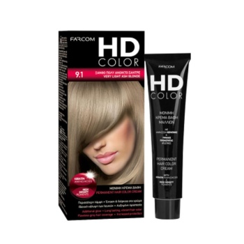 FARCOM HD ΒΑΦΗ ΜΑΛΛΙΩΝ 60ml Ν 9.1 ΞΑΝΘΟ ΠΟΛΥ ΑΝΟΙΧΤΟ ΣΑΝΤ