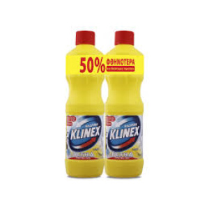 Klinex Ultra Χλωρίνη Λεμόνι 1250ml 2τμχ