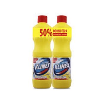 Klinex Ultra Χλωρίνη Λεμόνι 1250ml 2τμχ