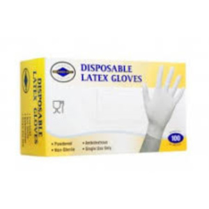 Γάντια Latex Λευκό Ελαφρως Πουδραρισμένο 100 Τεμ