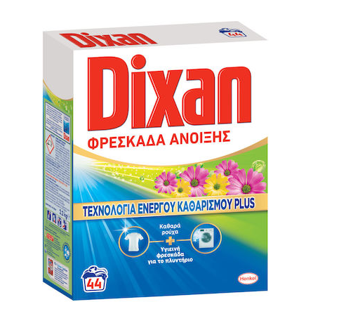 Dixan Ανοιξιάτικη Φρεσκάδα Απορρυπαντικό Ρούχων Σκόνη 44μεζ 2,2kg