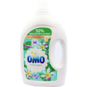 Omo υγρό απορρυπαντικό πλυντηρίου ρούχων λευκή ορχιδέα 30μεζ 1,65lt