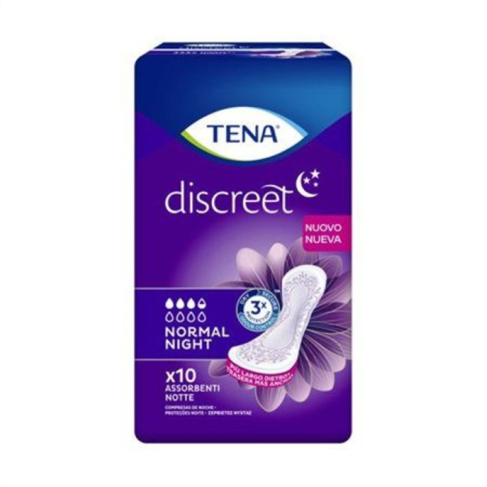 TENA Discreet Σερβιέτες Ακράτειας Normal Night 10τ