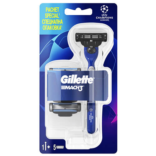 GILLETTE ΞΥΡΑΦΑΚΙΑ MACH 3 - (ΜΗΧΑΝΗ + 5 ΑΝΤΑΛ/ΚΑ)