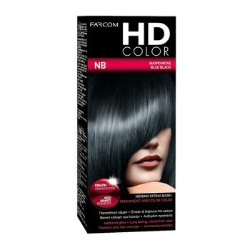HD ΒΑΦΗ ΜΑΛΛΙΩΝ 60ml ΝΒ ΜΑΥΡΟ ΜΠΛΕ