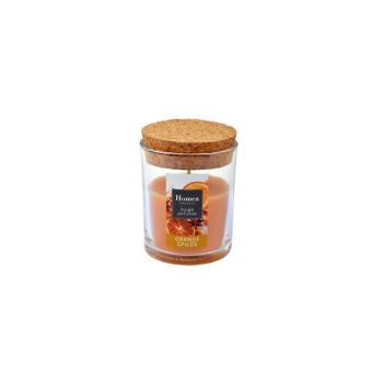 ΑΡΩΜΑΤΙΚΟ ΚΕΡΙ ΧΩΡΟΥ SPICED ORANGE ΣΕ ΓΥΑΛΙΝΟ ΒΑΖ