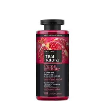 Mea Natura Pomegranate Protection & Colour Brilliance, Σαμπουάν Προστασίας & Λάμψης για Βαμμένα Μαλλιά, 300ml