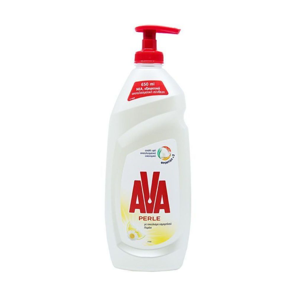 AVA Υγρό Πιάτων Perle Χαμομήλι Λεμόνι Αντλία 650ml
