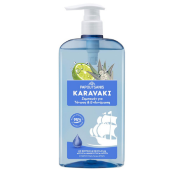 Papoutsanis Karavaki Σαμπουάν για Τόνωση & Ενδυνάμωση, 600ml