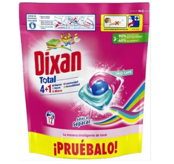 DIXAN ΚΑΨΟΥΛΕΣ ΠΛΥ. TOTAL ΡΟΖ 12ΤΜΧ 144gr Σ6