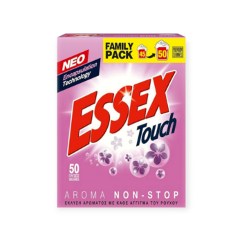 Essex Touch Aroma Non-Stop Απορρυπαντικό Ρούχων σε Σκόνη 2.4kg (50 Μεζούρες)