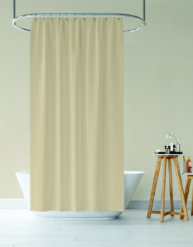 Κουρτίνα μπάνιου με κρίκους Σχ.Diana 180x200cm 100% pol.(BEIGE,GREY,WHITE)