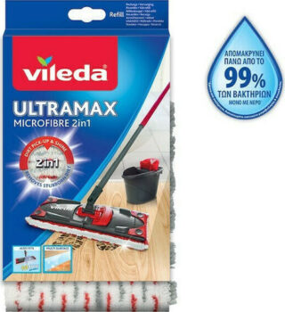 Vileda Ανταλλακτικό Παρκετέζα με Μικροίνες Ultramax Microfibre 2 in 1