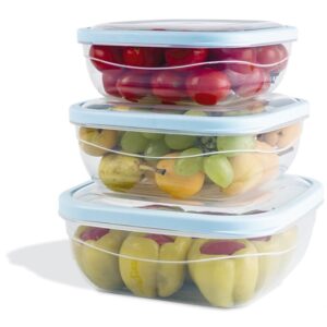 ΦΑΓΗΤΟΔΟΧΕΙΟ ELEGANT ΣΕΤ 3ΤΜΧ ΤΕΤΡΑΓΩΝΟ 1,1*1,6*2,4LT M-939 VIOSARP