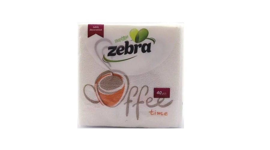 ZEBRA ΧΑΡΤΟΠΕΤΣΕΤΑ 40ΤΕΜ(28*28)COFFEE TIME