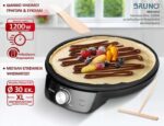 BRUNO ΚΡΕΠΙΕΡΑ 30ΕΚ. 1200W ΜΕ ΡΥΘΜΙΖΟΜΕΝΟ ΘΕΡΜΟΣΤΑΤΗ ΚΑΙ ΕΞΑΡΤ. ΜΑΥΡΗ